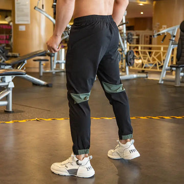 Aidase 2024 Summer Thin Style Ice Silk Fabric Motion Trousers Man Solid Color Elastic Waist Quick Drying Loose Bodybuilding Sweatpants aidase-shop